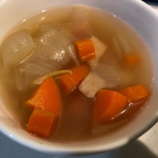 ハムと2種野菜スープ